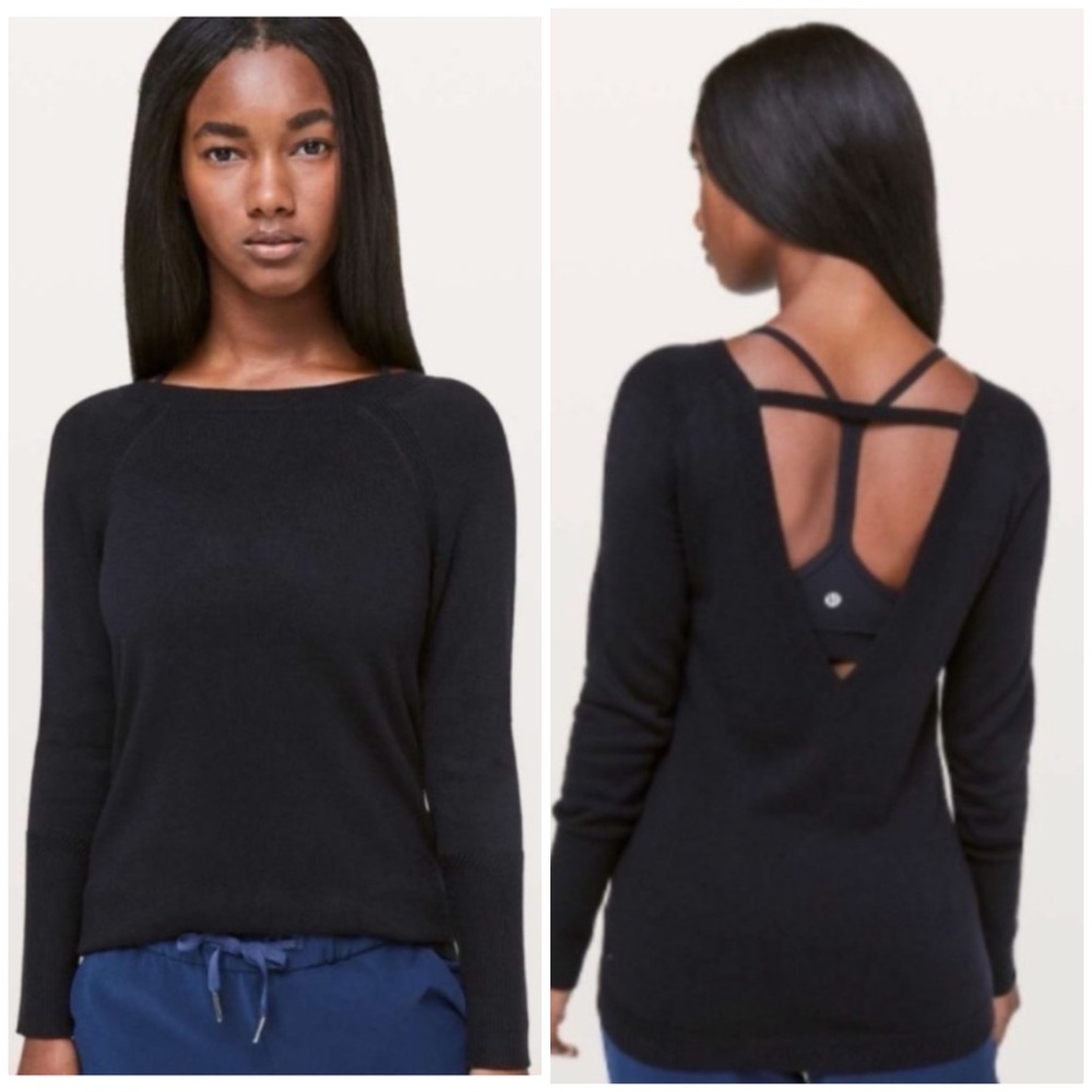 Lululemon Unity Drop Back Sweater Womens 6 Cashmere Blend Soft Capsule Luxury